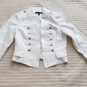 White House Blackmarket Button Military Jacket